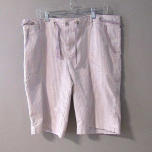 Weatherproof Lavender Striped Bermuda Shorts Sz 16